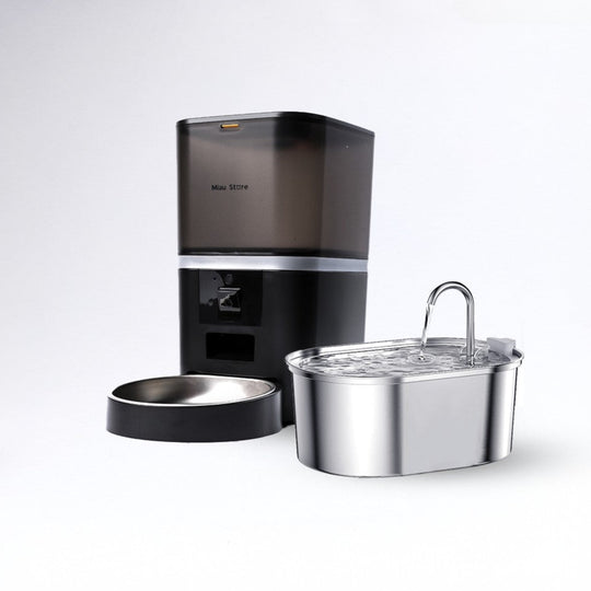 Comedouro Waller & Bebedouro Inox Flow