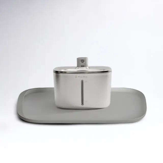 Bebedouro Sem Fio de Inox Para Gatos Fonte Inox Wireless Para Gatos Bebedouro Automático Inox Para Pets Fonte de Água Sem Fio Para Gatos