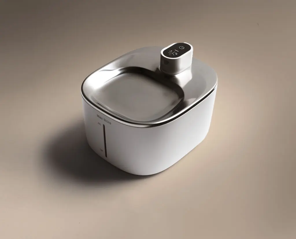 Bebedouro Sem Fio de Inox Para Gatos Fonte Inox Wireless Para Gatos Bebedouro Automático Inox Para Pets Fonte de Água Sem Fio Para Gatos